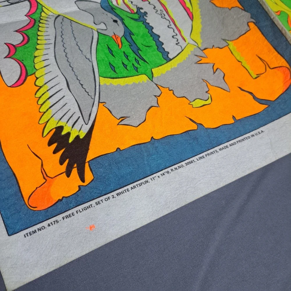 Set of 2‎ Line Prints 'Free Flight